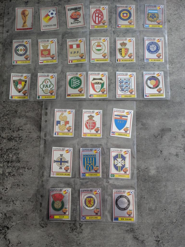 PANINI WORLD CUP ESPANA 82 voetbal stickers 1982 27X, Verzenden, Zo goed als nieuw