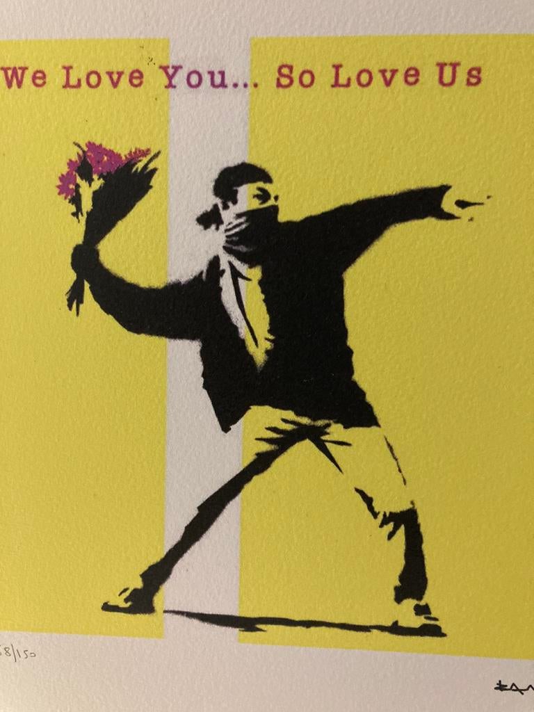 BANKSY : lithographie encadrée et numérotée avec certificat