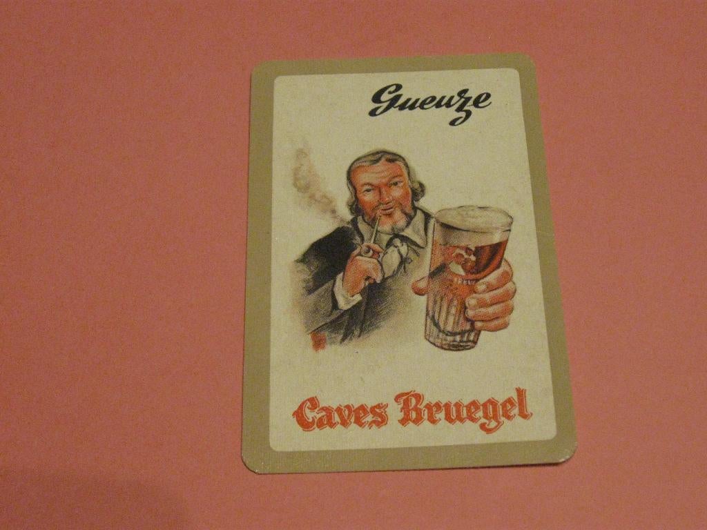 Oude speelkaart Belgisch bier (106), Enlèvement ou Envoi, Comme neuf, Carte(s) à jouer