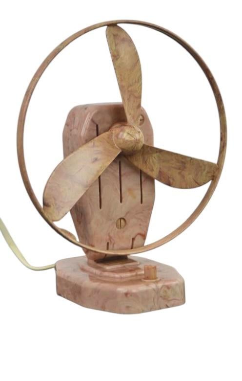 Roze bakeliet Ventilator 1950s, werkend, Verzamelen, Retro, Overige typen, Ophalen of Verzenden