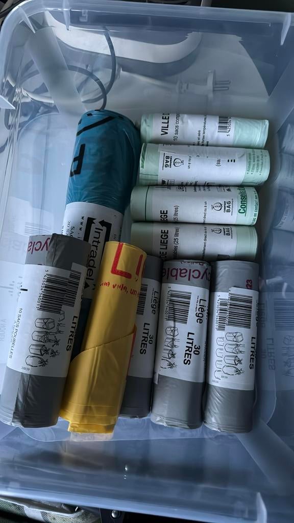 Rouleaux sacs poubelles ville de Liège, Ophalen of Verzenden, Nieuw