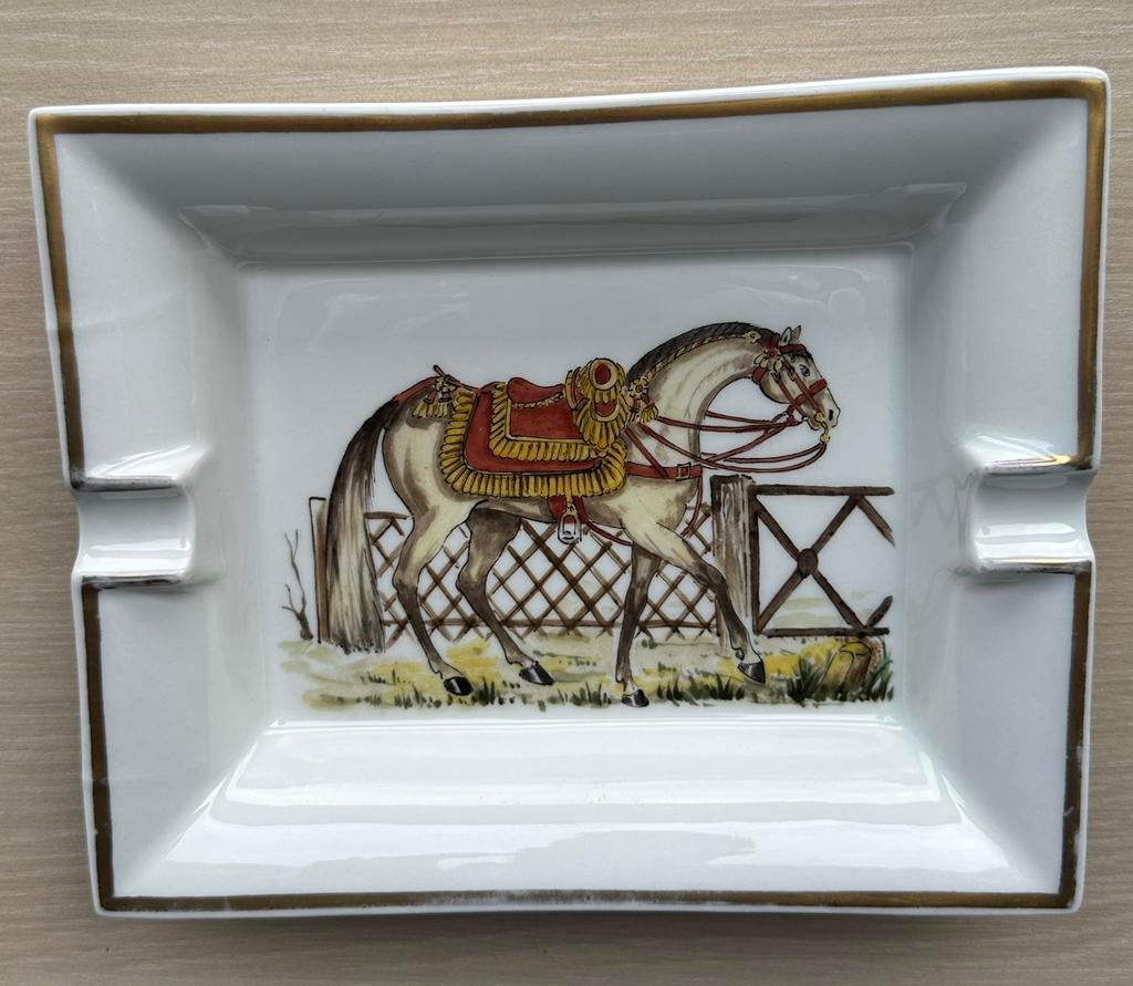 Cendrier vide-poches HERMES PARIS Porcelaine AUTHENTIQUE, Enlèvement