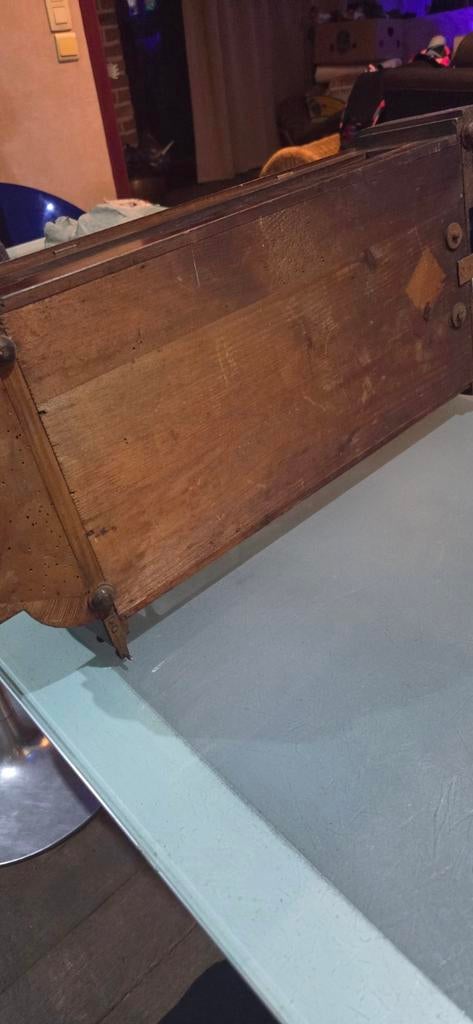 Vintage mechanische wandklok – Art Deco stijl – met slinger, Ophalen