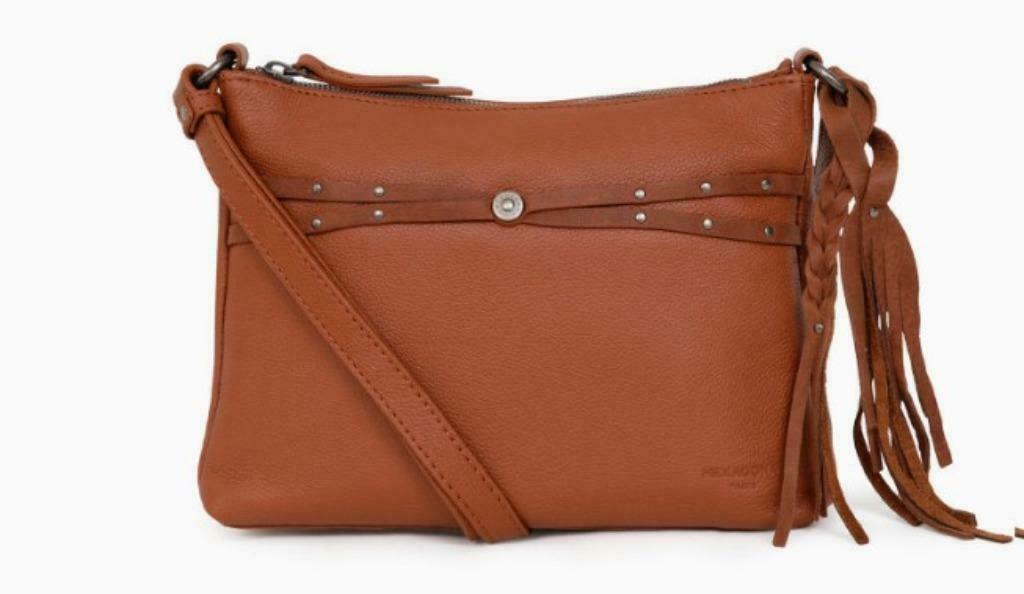 Hexagona Appaloosa handtas in rundleer NIEUW, Ophalen of Verzenden, Nieuw, Bruin, Handtas