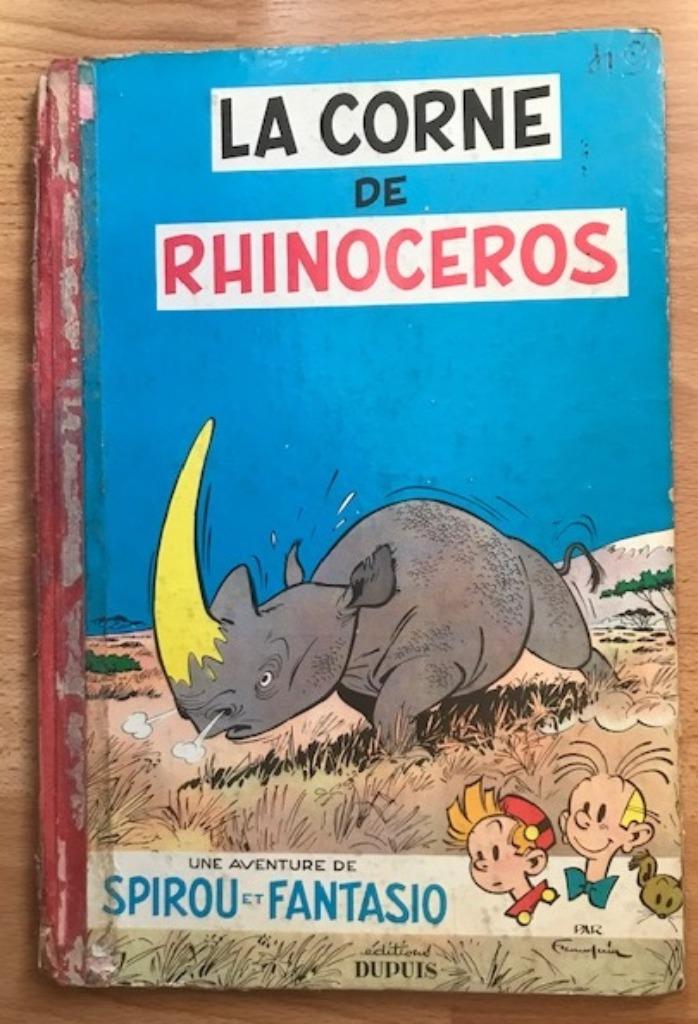 SPIROU 6 — LA CORNE DU RHINOCÉROS (1ÈRE ÉDITION) FRANQUIN, Enlèvement ou Envoi, Franquin en Rosy, Une BD, Utilisé