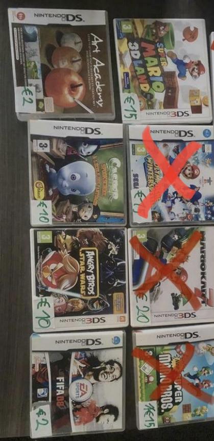 Nirendo 3ds&ds: super mario 3d land, fifa 8,casper,star wars, Ophalen of Verzenden, Gebruikt