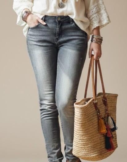 Skinny grijze jeans van toxic, Toxik, Ophalen of Verzenden, Zo goed als nieuw, W30 - W32 (confectie 38/40)