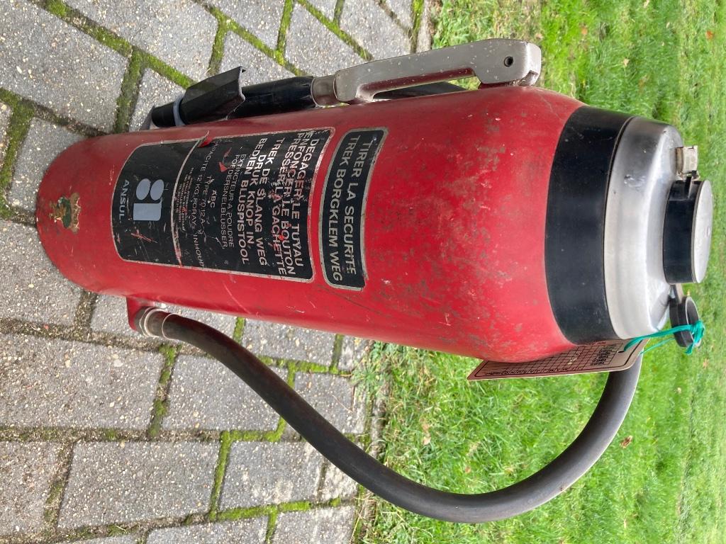 Oldtimer brandblusser, Ophalen, Gebruikt, Brandblusser