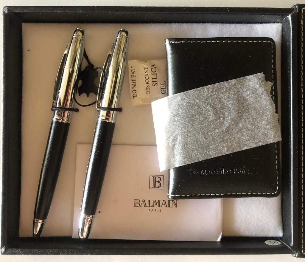 Coffret stylos Balmain Mercedes, Verzamelen, Pennenverzamelingen, Overige merken, Pennenset, Nieuw, Met doosje