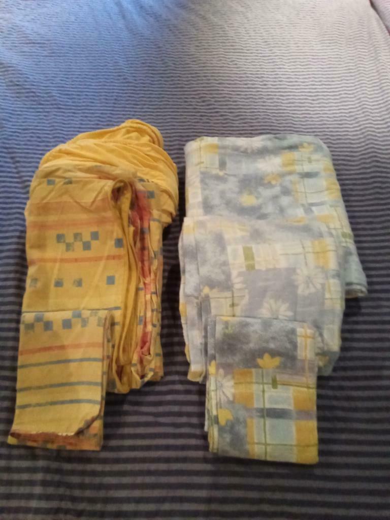Draps lit 1pers, Jaune, Housse de couette, Une personne, Enlèvement