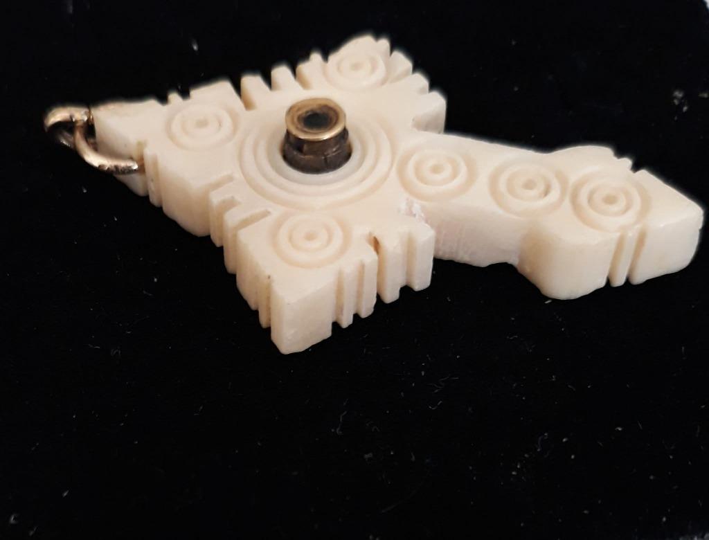 Antieke hanger kruis met Stanhope-lens, Handtassen en Accessoires, Antieke sieraden, Verzenden, Hanger