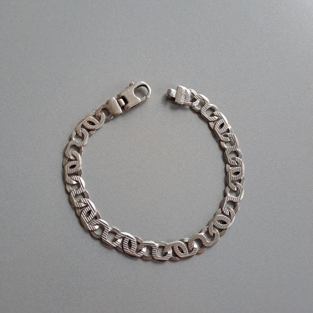 Antieke zilveren armband, Handtassen en Accessoires, Armbanden, Zilver, Zilver, Ophalen of Verzenden