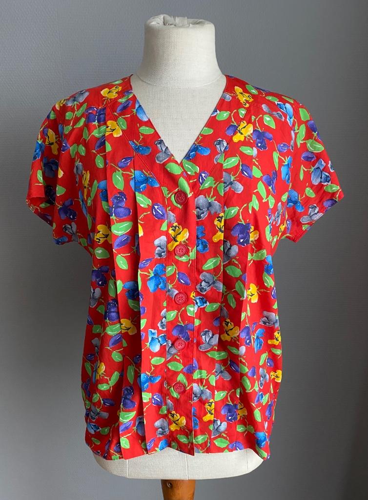 Kleurrijke blouse Devernois maat 42, Kleding | Dames, Verzenden, Maat 42/44 (L), Zo goed als nieuw, Devernois