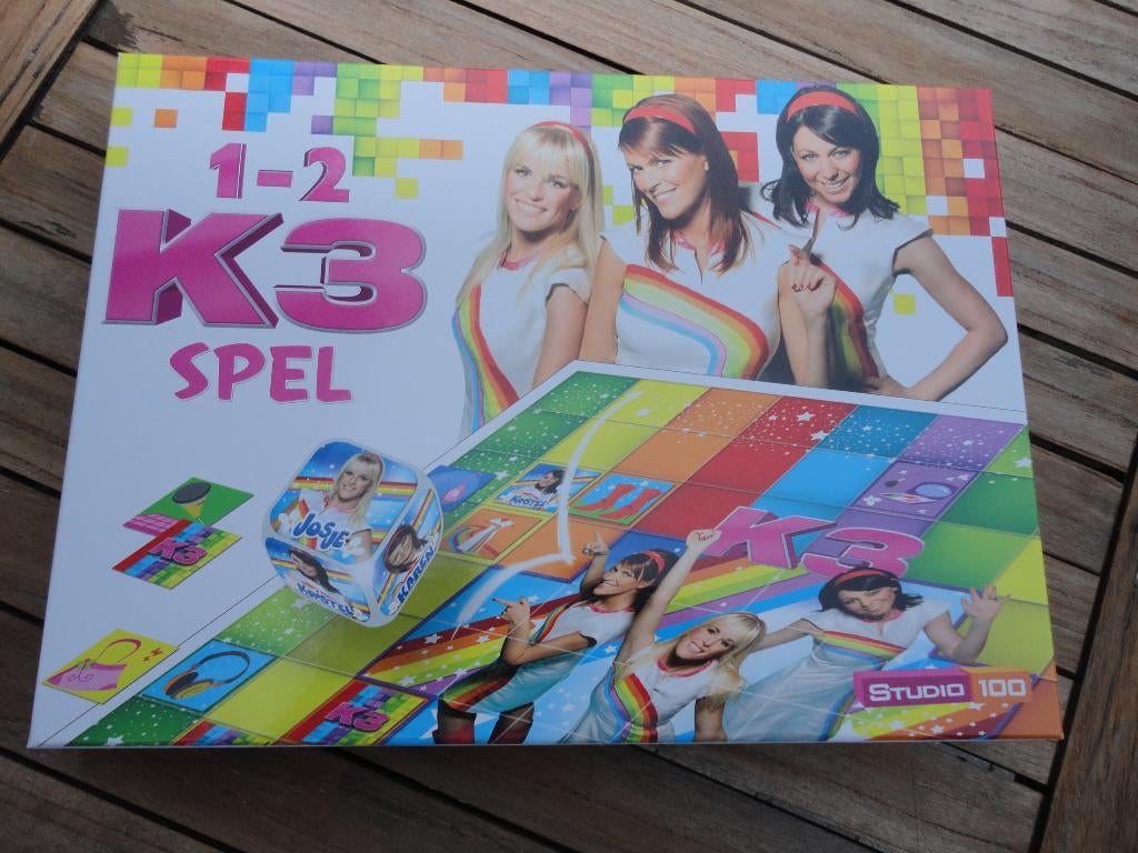 1-2-K3 Spel (Studio 100), Hobby & Loisirs créatifs, Jeux de société | Jeux de plateau, Comme neuf, 1 ou 2 joueurs, Trois ou quatre joueurs