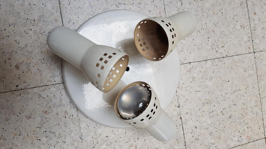 Spot plafonnier pour 3 lampes E47, Enlèvement ou Envoi, Utilisé, Métal, Classic