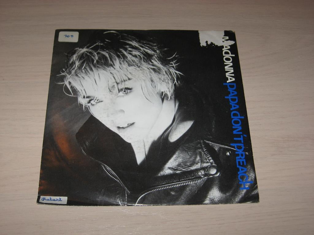 Disque vinyl 45 tours madonna Papa Don't Preach, Ophalen of Verzenden, Zo goed als nieuw
