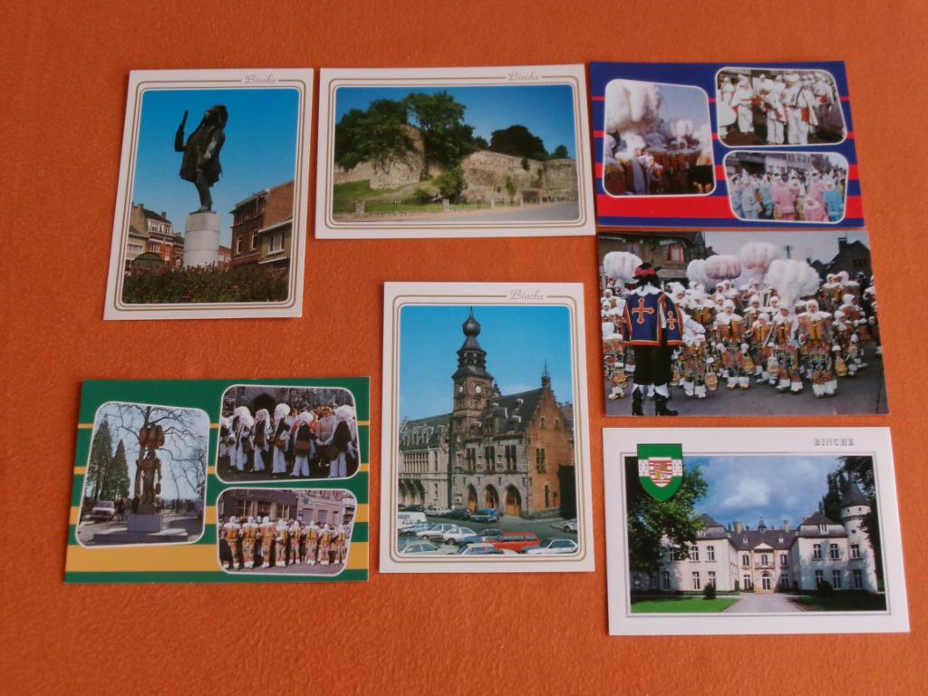 7 CARTES POSTALES * BINCHE *, Ophalen of Verzenden, 1980 tot heden, Ongelopen, Henegouwen