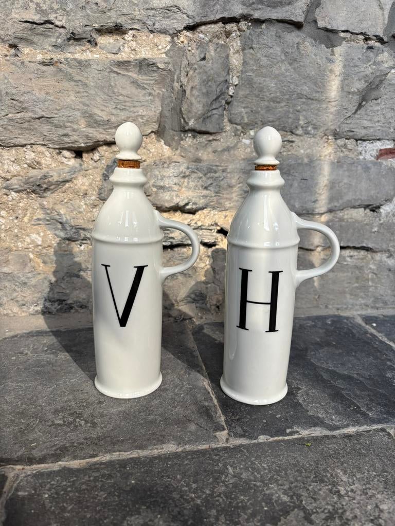 Cruches à huile et à vinaigre en porcelaine, Antiquités & Art, Antiquités | Ustensiles de cuisine, Enlèvement ou Envoi