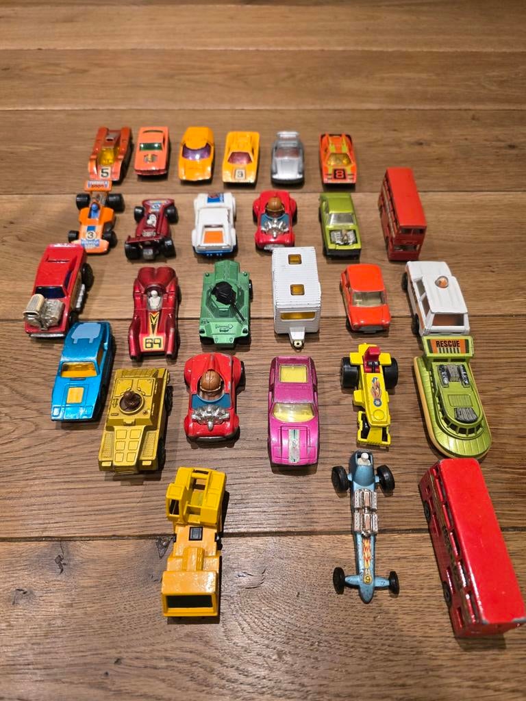 Lot Vintage Matchbox autotjes, Verzamelen, Ophalen