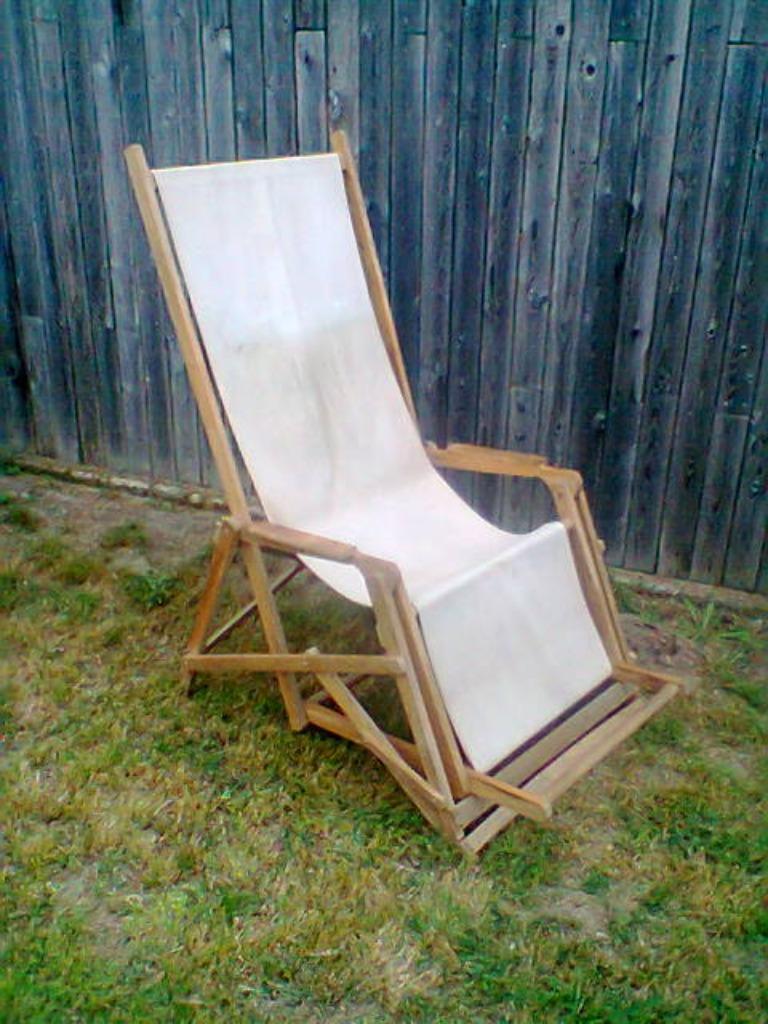 CHAISE LONGUE DE JARDIN EXCLUSIVE, Enlèvement, Utilisé, Bois, Pliant