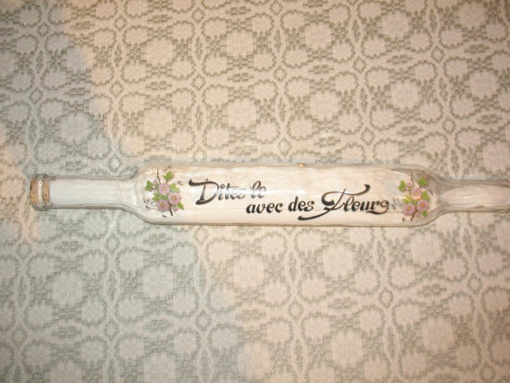 Rouleau à tarte en verre "Dites le avec des fleurs", Ophalen, Zo goed als nieuw