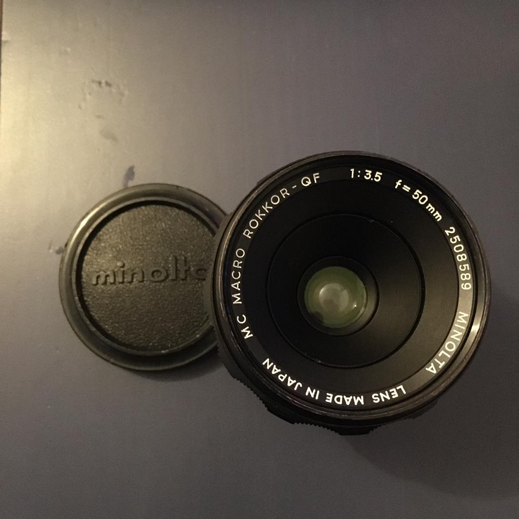Minolta MC Macro Rokkor-PF 50mm f3.5 *bijna nieuwstaat, Zo goed als nieuw, Spiegelreflex, Minolta