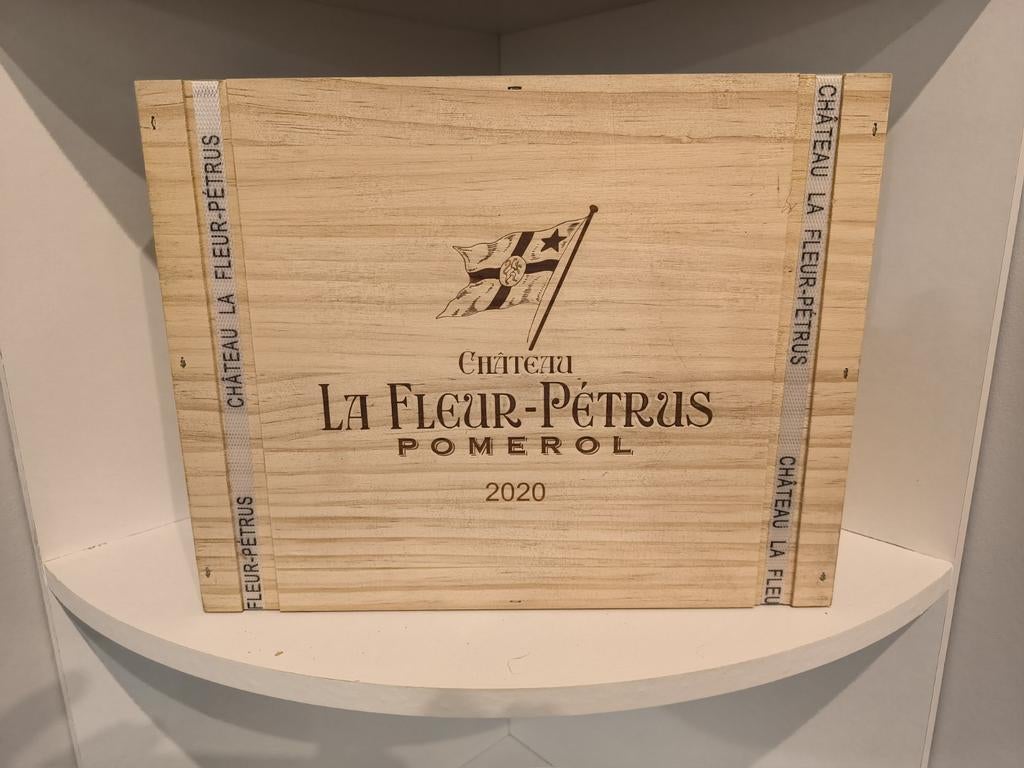 3 x Château Lafleur Petrus 2020 dans une caisse, Enlèvement ou Envoi