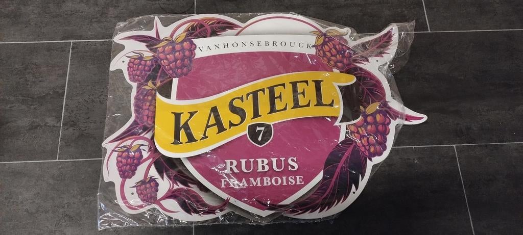 Kasteelbier Rubus reclamebord, Verzamelen, Ophalen, Nieuw, Reclamebord, Plaat of Schild, Overige merken