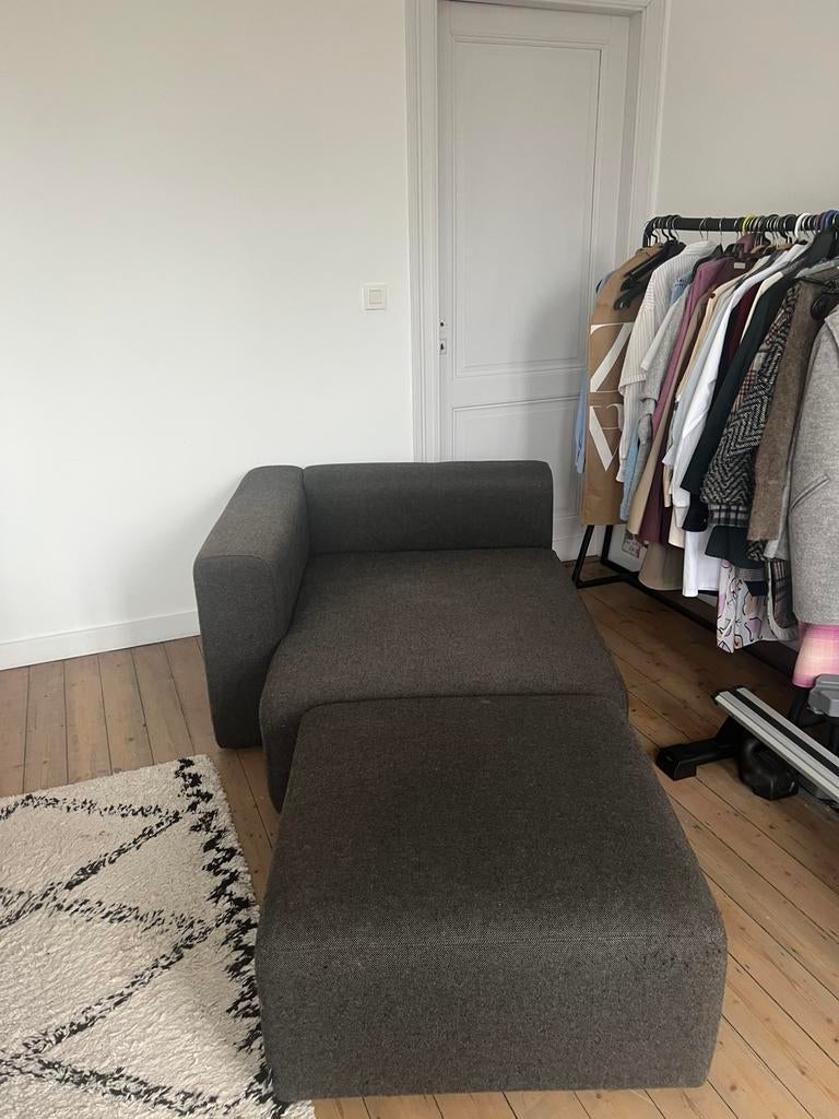 Hay Mags sofa longchair let poef, Enlèvement, Tissus, Utilisé, 125 cm ou plus