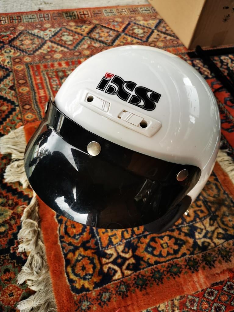 IXS HX10 witte vintage pothelm in nieuwstaat weg.. te groot, Autres marques, Enlèvement ou Envoi, Autres types, XXL