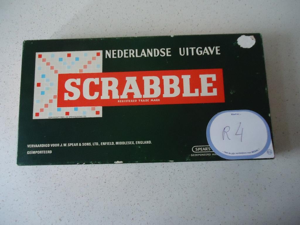 Vintage "Scrabble" van Spear's Spelen in prima staat !, Hobby en Vrije tijd, Een of twee spelers, Ophalen of Verzenden, Gebruikt
