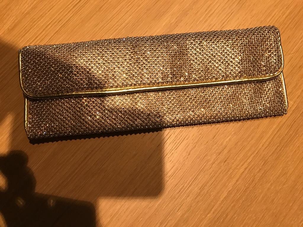Handtas avondtas goudkleurig Morgan, Handtassen en Accessoires, Tassen | Damestassen, Ophalen, Zo goed als nieuw, Overige kleuren
