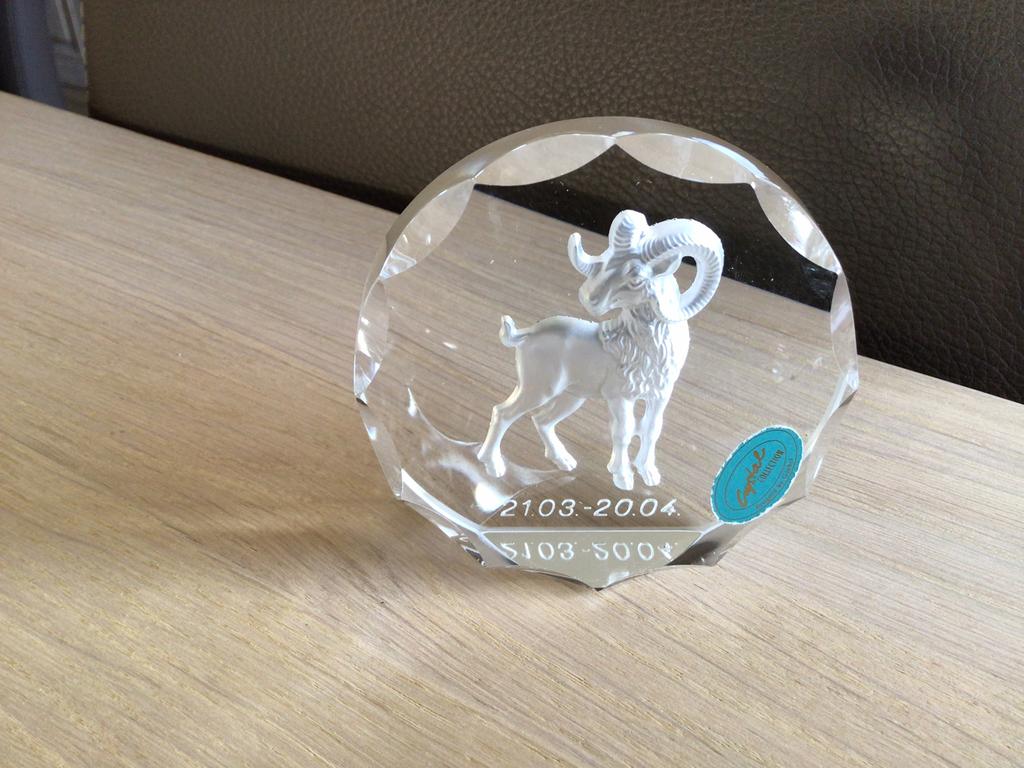 Goebel kristal sterrenbeeld Ram, nieuw, Ophalen of Verzenden, Nieuw, Kristal, Beeldje(s)