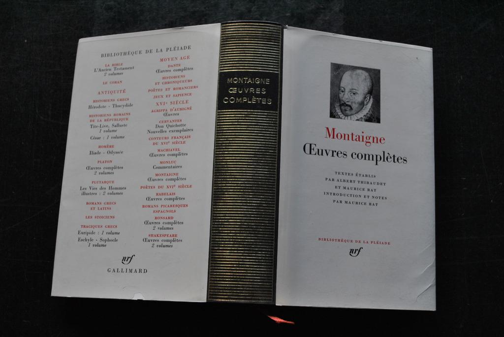 Montaigne Oeuvres complètes Bibliothèque de La Pléiade 1967, Enlèvement ou Envoi, Utilisé, Montaigne