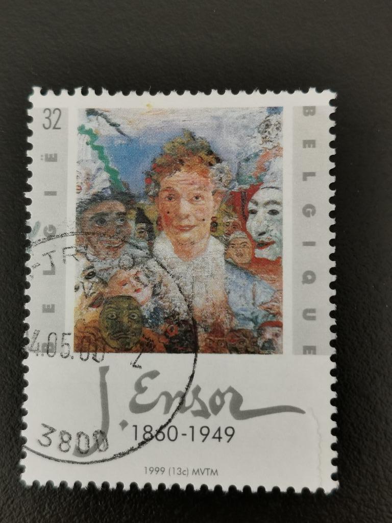 Belgique 1999 - James Ensor, Enlèvement ou Envoi, Affranchi, Art