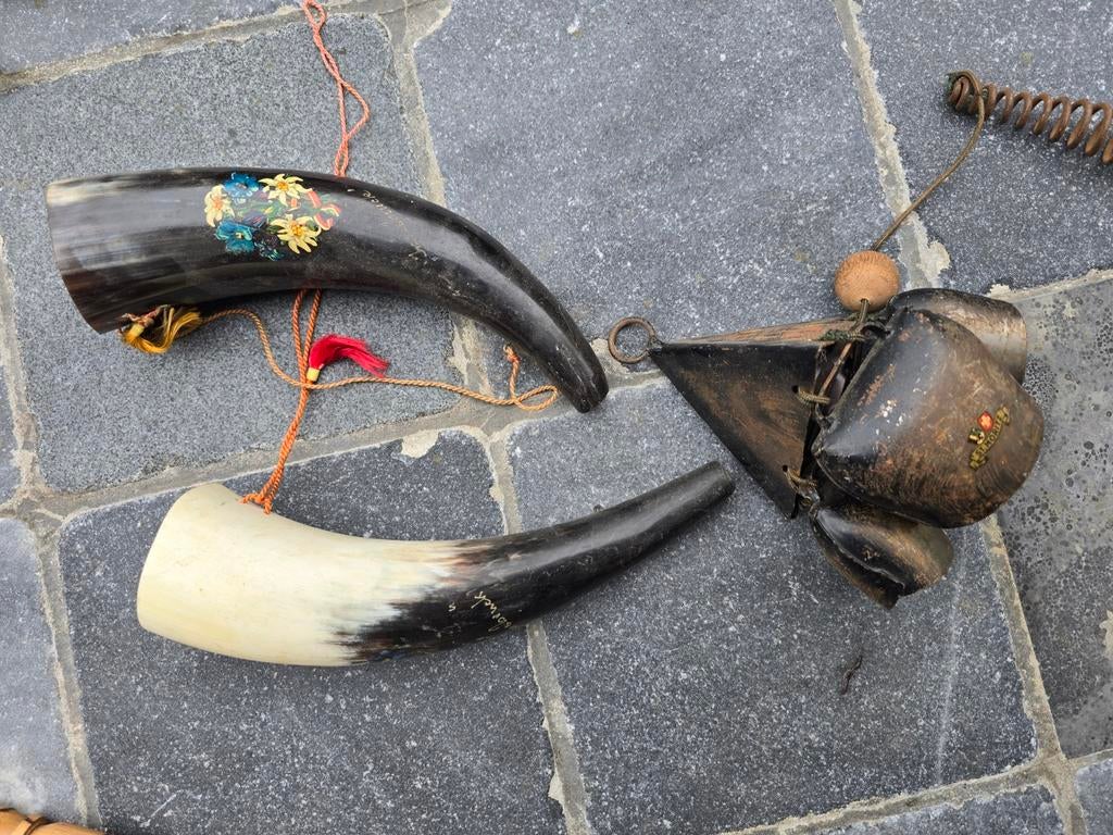 Blaashoorn Innsbruck 2x en rammelaar muziekinstrument, Ophalen of Verzenden, Gebruikt