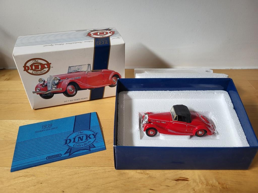 Boîte d'allumettes Dinky 1939 Triumph Dolomite DY S 17, Enlèvement ou Envoi, Comme neuf, Voiture, Matchbox