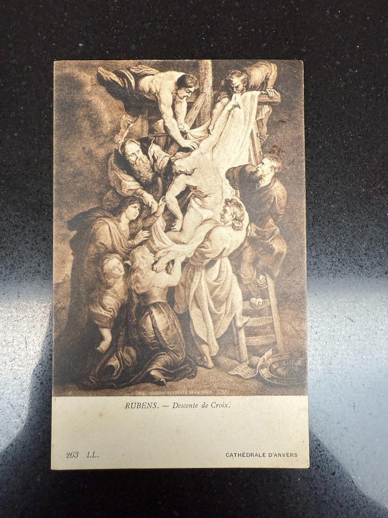 Postkaart Rubens - Descente de Croix 1911 Antwerpen, Enlèvement ou Envoi, Avant 1920, Affranchie, Anvers