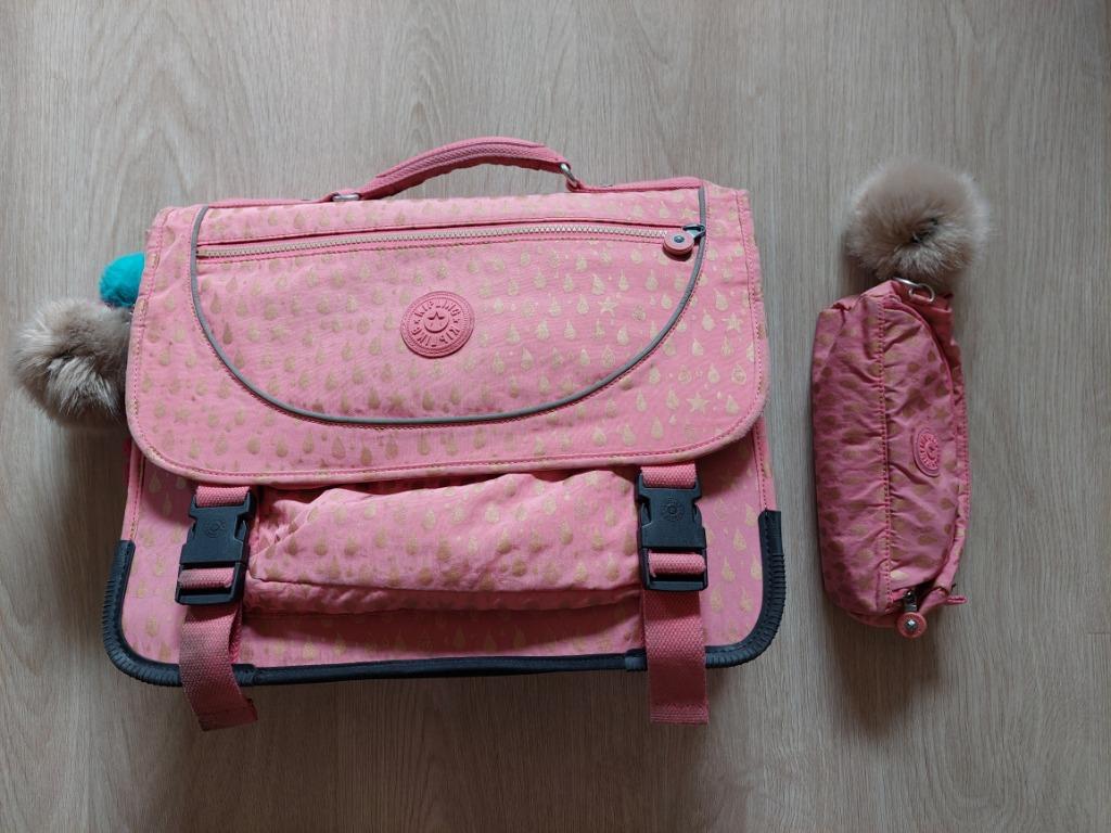 Kipling boekentas + pennenzak, Ophalen, Gebruikt