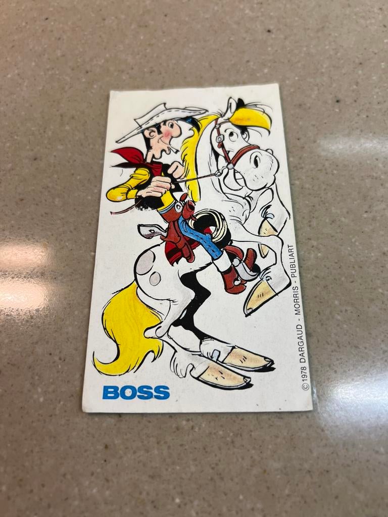 Sticker van Boss rijst Lucky Luke, Verzamelen, Ophalen of Verzenden, Zo goed als nieuw