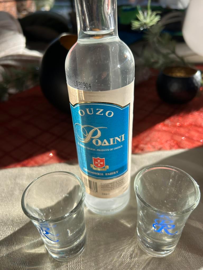 ouzo 200ml + 2 glaasjes, Collections, Enlèvement, Neuf
