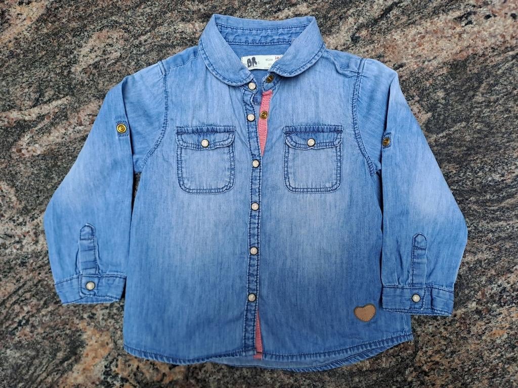 Taille 92 Chemise en jean avec boutons pression, Enfants & Bébés, Vêtements enfant | Taille 92, Enlèvement ou Envoi, Chemise ou Chemisier