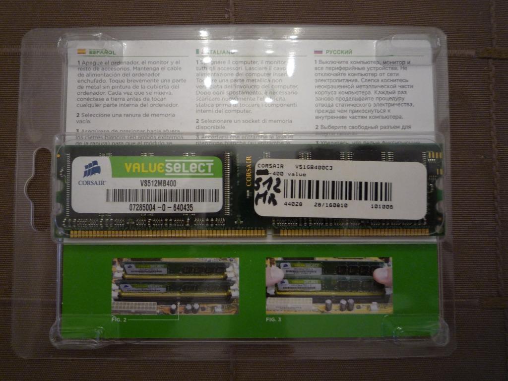 Ddr-400 Corsair value ddr-ram 512mb pc3200 - 400mhz - NEUVE, Neuf, Enlèvement ou Envoi, DDR, 1 GB ou moins