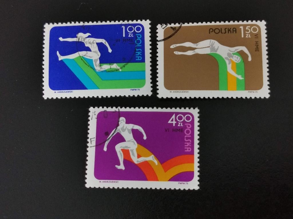 Polen 1975 - sport, atletiek, horden, hinkstapspringen, Ophalen of Verzenden, Polen, Gestempeld