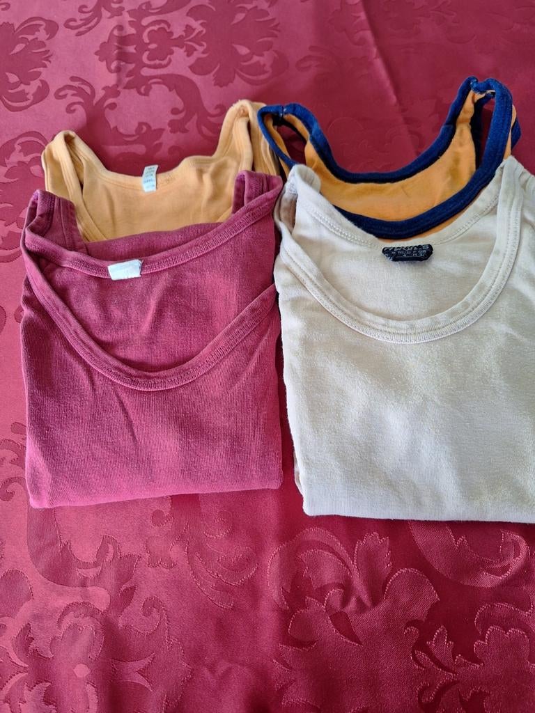 4 Tee-shirt sans manches (débardeurs) en coton,taille M et L, Enlèvement, Avion   et  dulcia, Maillot de corps