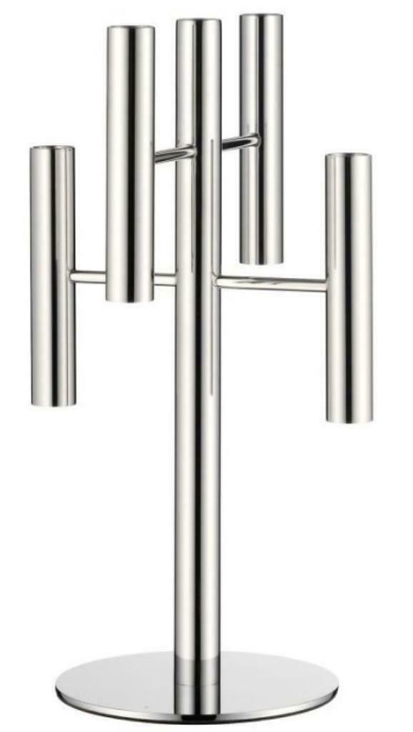 Bougeoir LOUNGE inox poli pour 5 bougies, Enlèvement ou Envoi, Comme neuf, Autres matériaux, Chandelier
