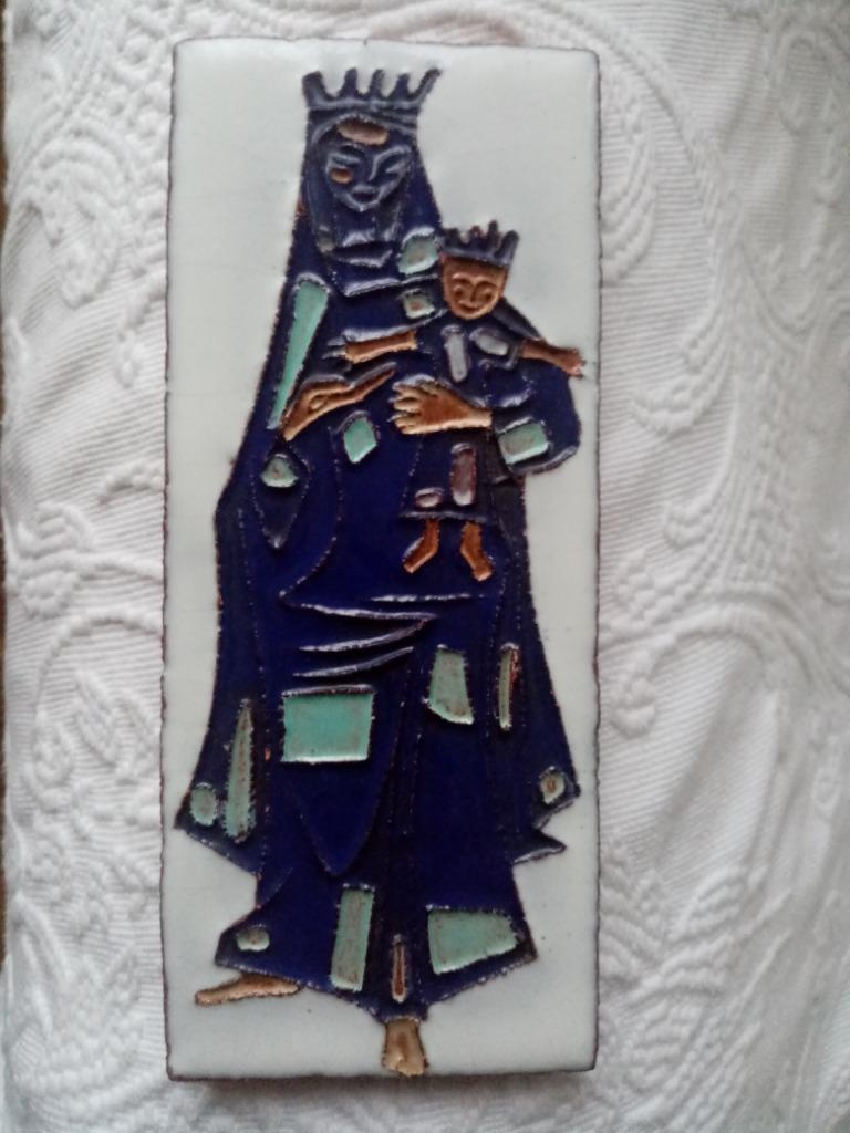 Plaque déco murale céramique Amphora/Flandre 60s  21/8.8cm, Enlèvement ou Envoi