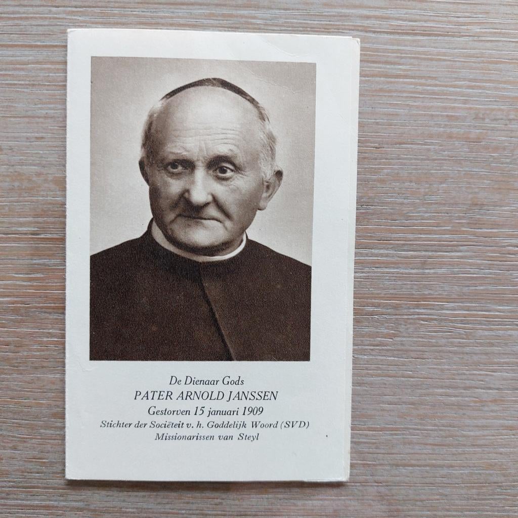 Bidprentje Pater Arnold Janssen, Verzamelen, Bidprentjes en Rouwkaarten, Ophalen of Verzenden