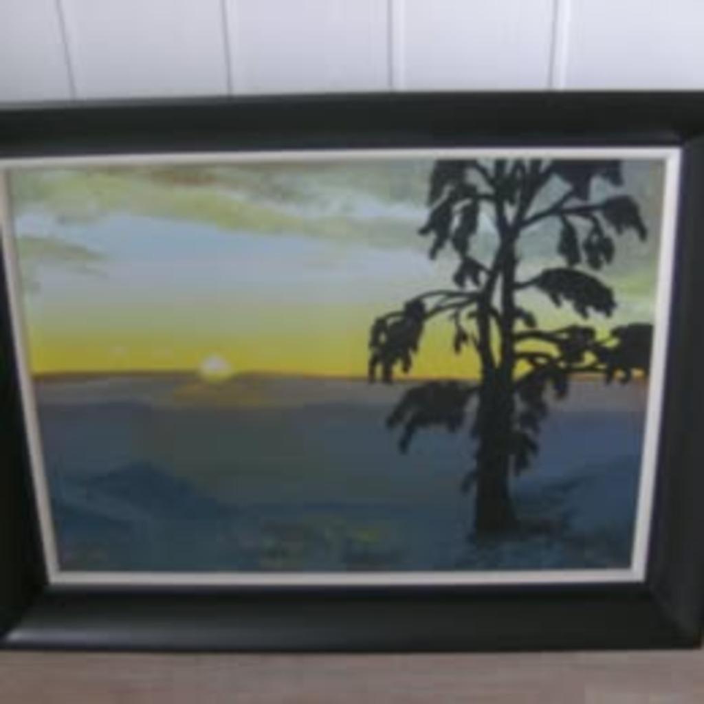 zwarte kader (met schilderij), Antiek en Kunst, Ophalen