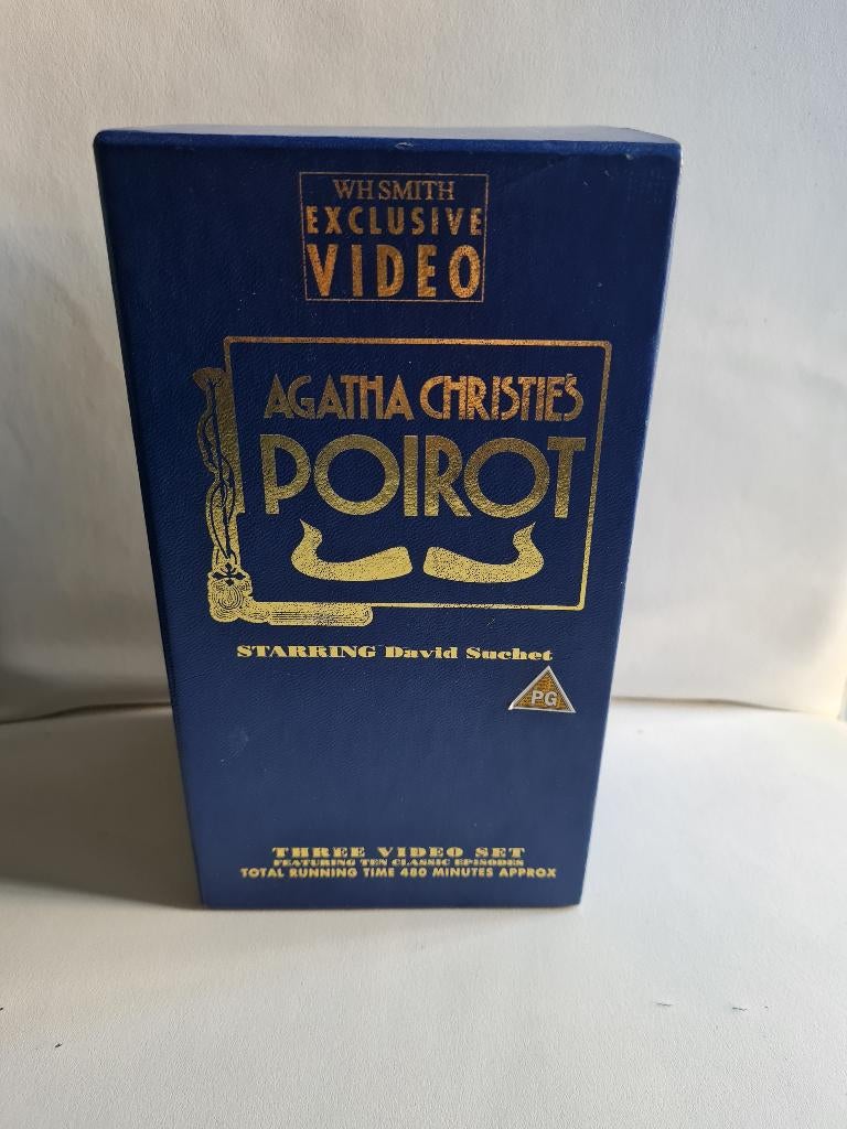 Agatha Christie Hercule Poirot DAVID SUCHET VHS 3x, À partir de 12 ans, Enlèvement ou Envoi, Comme neuf, Thrillers et Policier